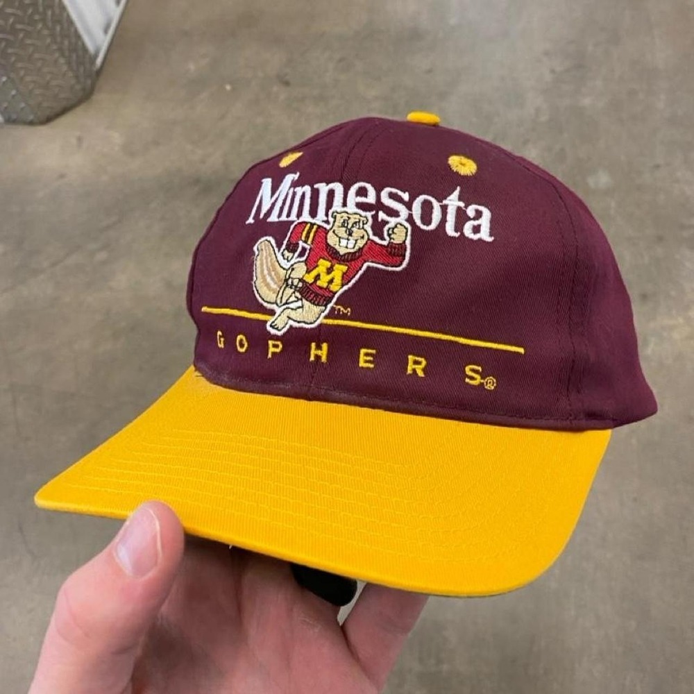Vintage Minnesota Golden Gophers 90s College NCAA Sports Bar SnapBack Hat